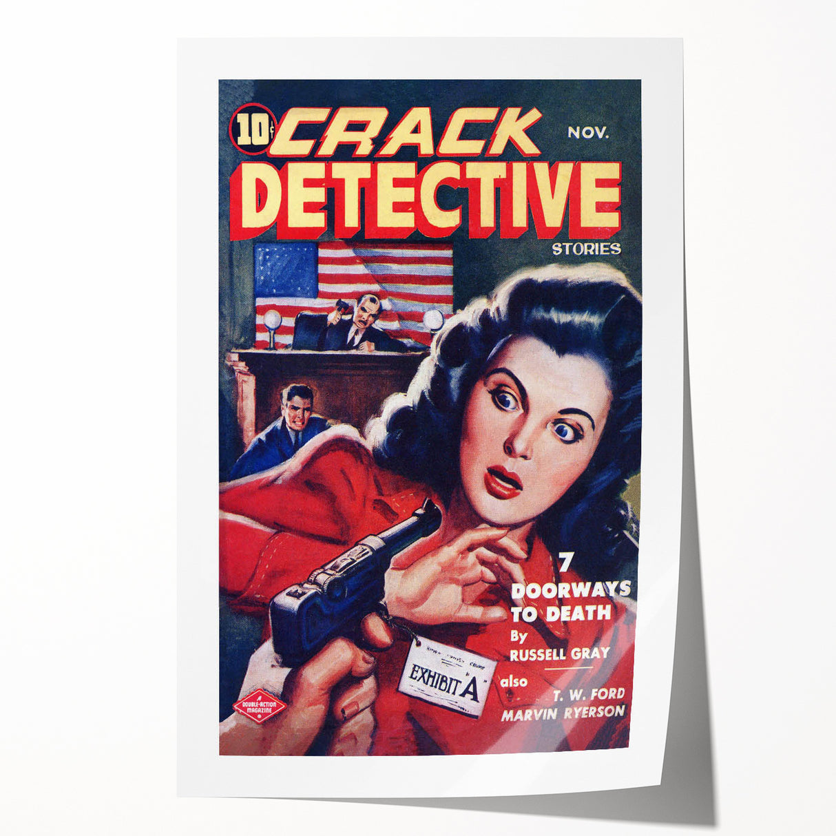 Vintage Crack Detective Magazine Cover Art – November Issue
