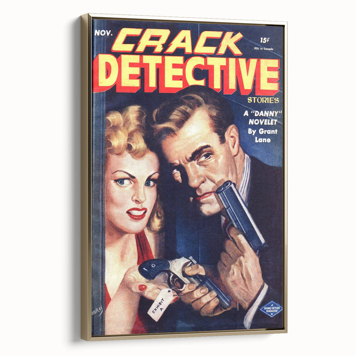 Vintage Crack Detective Magazine Cover Art – November Issue