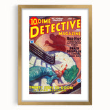Dime Detective Magazine Cover Art – Classic Retro Detective Wall Decor