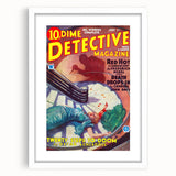 Dime Detective Magazine Cover Art – Classic Retro Detective Wall Decor