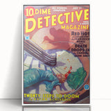 Dime Detective Magazine Cover Art – Classic Retro Detective Wall Decor