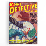 Dime Detective Magazine Cover Art – Classic Retro Detective Wall Decor