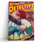 Dime Detective Magazine Cover Art – Classic Retro Detective Wall Decor