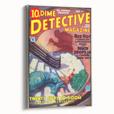 Dime Detective Magazine Cover Art – Classic Retro Detective Wall Decor