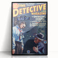Dime Detective Magazine Cover Art – Retro Crime Scene Wall Decor