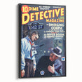 Dime Detective Magazine Cover Art – Retro Crime Scene Wall Decor