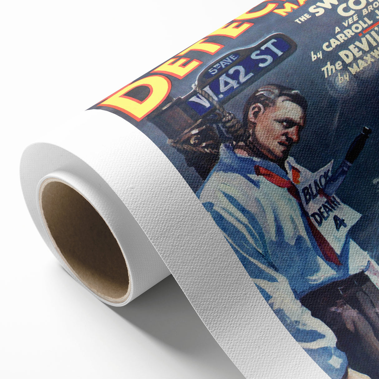 Dime Detective Magazine Cover Art – Retro Crime Scene Wall Decor