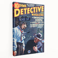 Dime Detective Magazine Cover Art – Retro Crime Scene Wall Decor