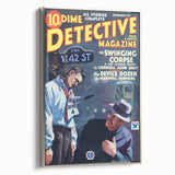 Dime Detective Magazine Cover Art – Retro Crime Scene Wall Decor