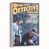Dime Detective Magazine Cover Art – Retro Crime Scene Wall Decor