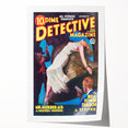 Dime Detective Magazine Cover Art – Retro Murder Mystery Wall Decor