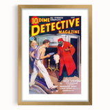 Dime Detective Magazine Cover Art – Retro Crime Mystery Wall Decor
