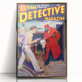 Dime Detective Magazine Cover Art – Retro Crime Mystery Wall Decor