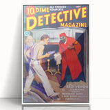 Dime Detective Magazine Cover Art – Retro Crime Mystery Wall Decor