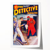 Dime Detective Magazine Cover Art – Retro Crime Mystery Wall Decor
