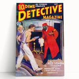 Dime Detective Magazine Cover Art – Retro Crime Mystery Wall Decor