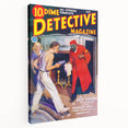 Dime Detective Magazine Cover Art – Retro Crime Mystery Wall Decor