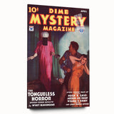 Dime Mystery Magazine Cover Art – Retro Horror Mystery Wall Decor