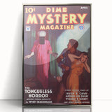 Dime Mystery Magazine Cover Art – Retro Horror Mystery Wall Decor