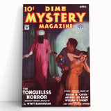 Dime Mystery Magazine Cover Art – Retro Horror Mystery Wall Decor