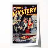 Vintage Magazine Cover Art - Dime Mystery Magazine Retro Print