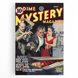 Vintage Magazine Cover Art - Dime Mystery Magazine Retro Print