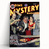 Vintage Magazine Cover Art - Dime Mystery Magazine Retro Print