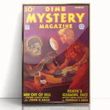 Vintage Magazine Cover Art - Dime Mystery Magazine Retro Print