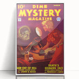 Vintage Magazine Cover Art - Dime Mystery Magazine Retro Print
