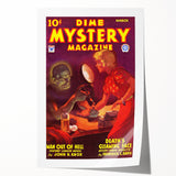 Vintage Magazine Cover Art - Dime Mystery Magazine Retro Print