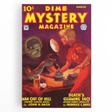 Vintage Magazine Cover Art - Dime Mystery Magazine Retro Print