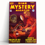 Vintage Magazine Cover Art - Dime Mystery Magazine Retro Print