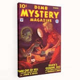 Vintage Magazine Cover Art - Dime Mystery Magazine Retro Print