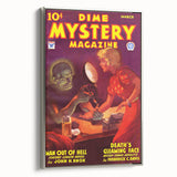 Vintage Magazine Cover Art - Dime Mystery Magazine Retro Print