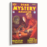Vintage Magazine Cover Art - Dime Mystery Magazine Retro Print