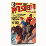 Vintage Magazine Cover Art - Dime Western Magazine Retro Print