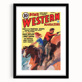 Vintage Magazine Cover Art - Dime Western Magazine Retro Print