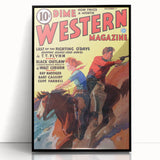 Vintage Magazine Cover Art - Dime Western Magazine Retro Print