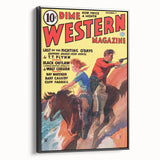Vintage Magazine Cover Art - Dime Western Magazine Retro Print