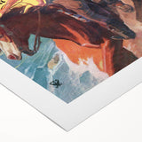 Vintage Magazine Cover Art - Dime Western Magazine Retro Print