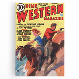Vintage Magazine Cover Art - Dime Western Magazine Retro Print