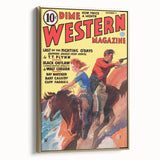 Vintage Magazine Cover Art - Dime Western Magazine Retro Print