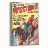 Vintage Magazine Cover Art - Dime Western Magazine Retro Print
