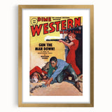 Vintage Magazine Cover Art - Dime Western Magazine Retro Print