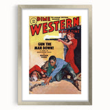 Vintage Magazine Cover Art - Dime Western Magazine Retro Print