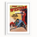 Vintage Magazine Cover Art - Dime Western Magazine Retro Print