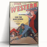 Vintage Magazine Cover Art - Dime Western Magazine Retro Print