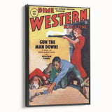 Vintage Magazine Cover Art - Dime Western Magazine Retro Print