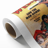 Vintage Magazine Cover Art - Dime Western Magazine Retro Print