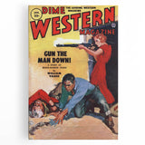 Vintage Magazine Cover Art - Dime Western Magazine Retro Print